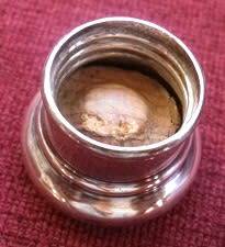 Hallmarked Sterling Silver lidded Vintage panel cut glass cologne/perfume travelling bottle. London