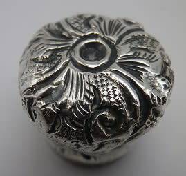 FOR GLEAVES ONLY PLEASE!!ANTIQUE cranberry glass & silver DOUBLE-SIDED perfume SMELLING SALTS bottle