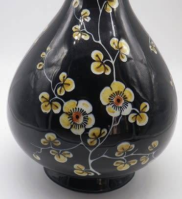 Rare! 1967 Royal Delft (De Porceleyne Fles) BLACK 'scratch' Large Vase