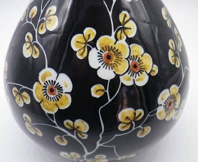 Rare! 1967 Royal Delft (De Porceleyne Fles) BLACK 'scratch' Large Vase