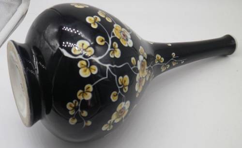 Rare! 1967 Royal Delft (De Porceleyne Fles) BLACK 'scratch' Large Vase