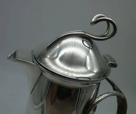 Antique George Unite Birmingham silver plated EPNS slender coffee pot Reg no: 536712