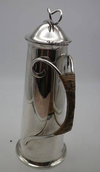 Antique George Unite Birmingham silver plated EPNS slender coffee pot Reg no: 536712