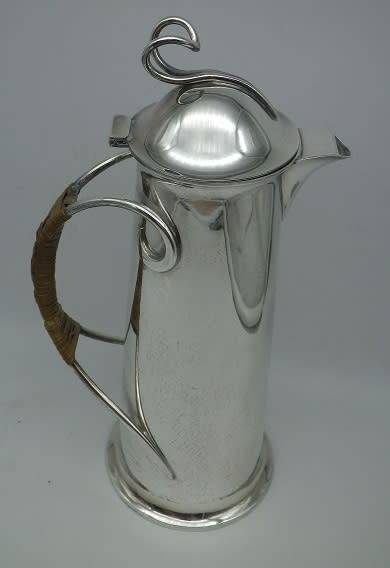 Antique George Unite Birmingham silver plated EPNS slender coffee pot Reg no: 536712