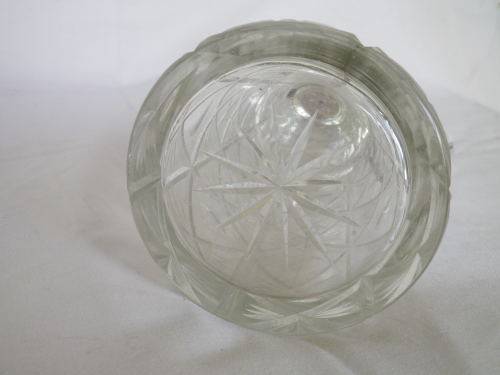 Vintage Silver plate and cut glass claret jug. 30cm tall