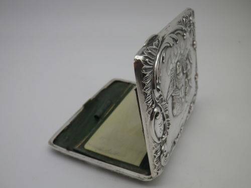 Antique Hallmarked Sterling Silver Aide Memoire Birmingham 1905 Henry Matthews Reynolds Angels