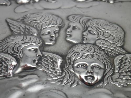 Antique Hallmarked Sterling Silver Aide Memoire Birmingham 1905 Henry Matthews Reynolds Angels