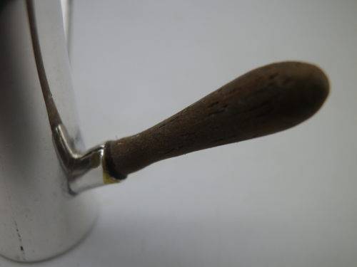 RARE!! STUNNING!! MINIATURE Hallmarked Silver chocolate pot. London 1977. Maker CM.3.5cm high