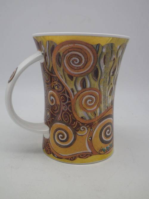 GUSTAV KLIMT MUG`Belle Epoque` THE KISS.  Dunoon Fine China, England 11.5 cm