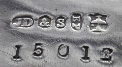 Victorian Silver Plate & Crystal double inkwel, James Deacon & Sons