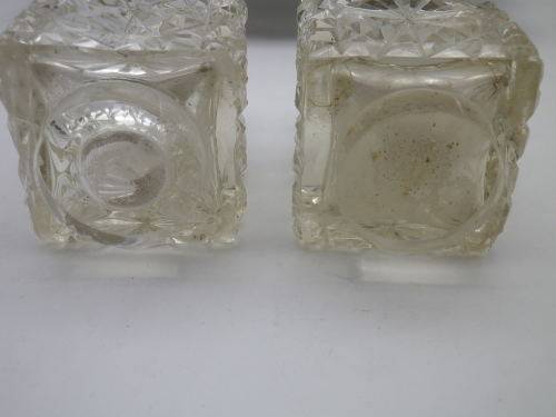 Victorian Silver Plate & Crystal double inkwel, James Deacon & Sons