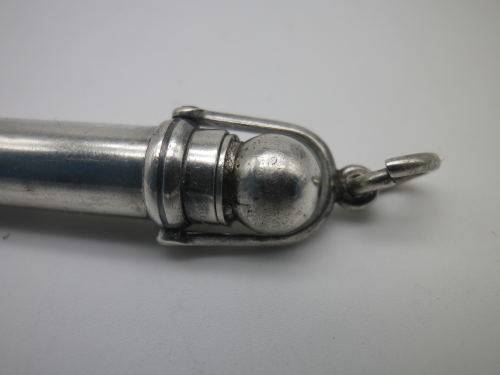 Miniature vintage/antique chatelaine propelling pencil. Silver (or silver plated)