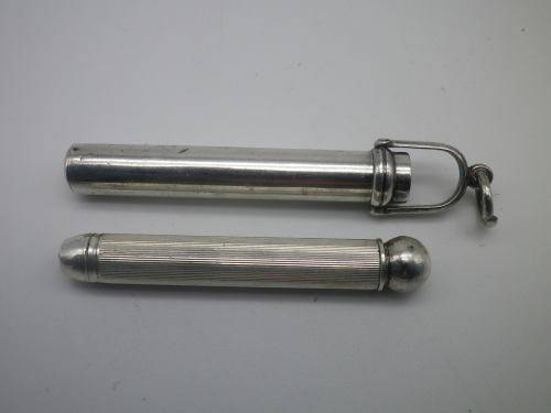 Miniature vintage/antique chatelaine propelling pencil. Silver (or silver plated)