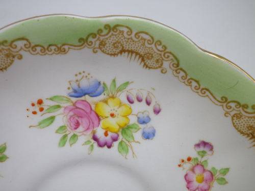 RARE and CHARMING Royal Albert Crown China Vintage/Antique Trio. Un-named Pattern