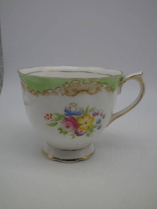 RARE and CHARMING Royal Albert Crown China Vintage/Antique Trio. Un-named Pattern