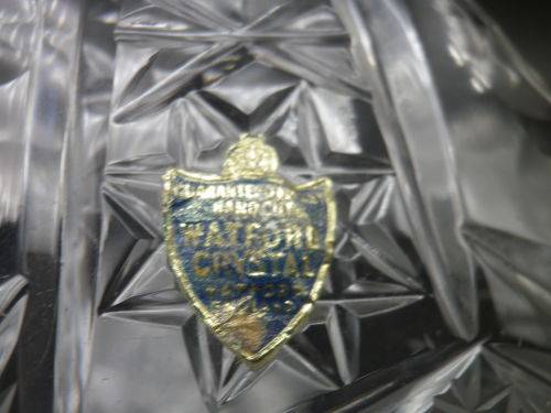 CUT CRYSTAL SWEET BASKET, WATFORD ENGLAND ORIGINAL LABEL 18 x 16.5 x 12.5 cm