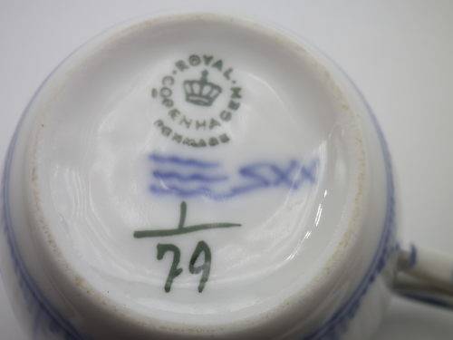 ROYAL COPENHAGEN, Denmark Blue and White Cup and Saucer . No: 1/79