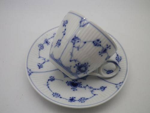 ROYAL COPENHAGEN, Denmark Blue and White Cup and Saucer . No: 1/79