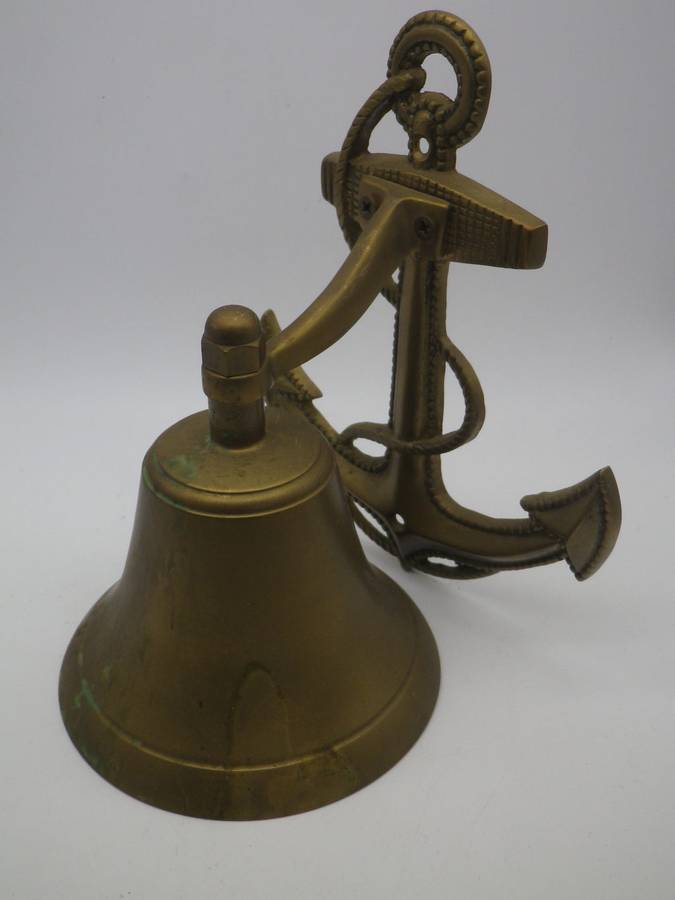 Heavy Cast Brass Nautical Theme wall mounted Bell