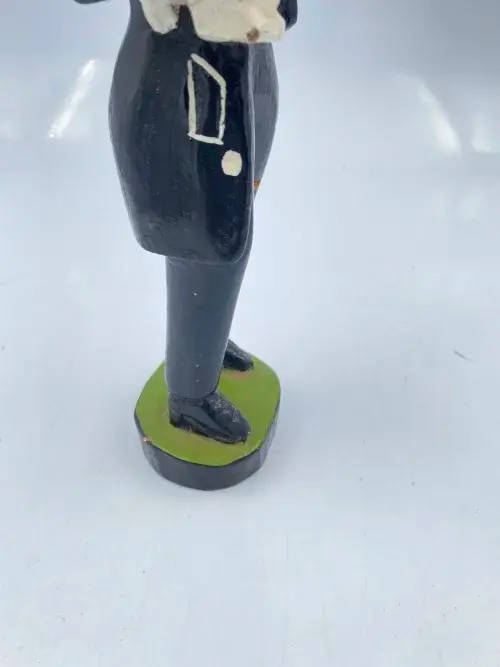 Large Carved Wooden & handpainted TINTIN & SNOWY Figurine. RARE!