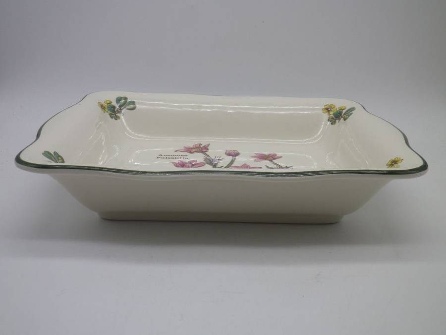 Lovely Prinknash Pottery Rectangular bowl Florabunda, Gloucester England