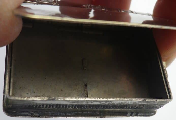 Edwardian chatelaine vesta & stamp case in the shape of a book C.E B & Co 387671