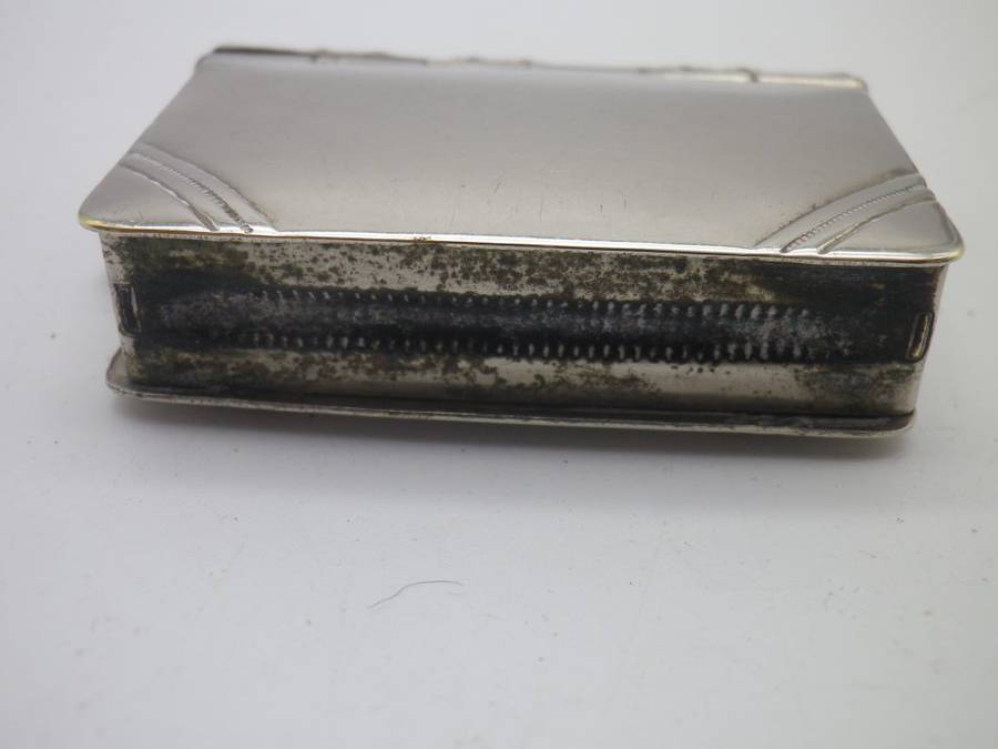 Edwardian chatelaine vesta & stamp case in the shape of a book C.E B & Co 387671