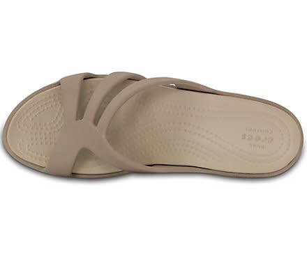 CROCS - Sanrah strappy wedge mushroom/cobblestone