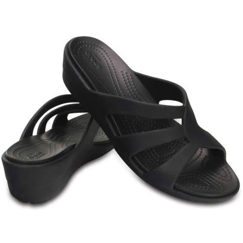 CROCS - Sanrah strappy wedge mushroom/cobblestone