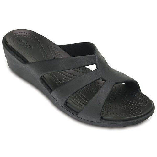 CROCS - Sanrah strappy wedge mushroom/cobblestone