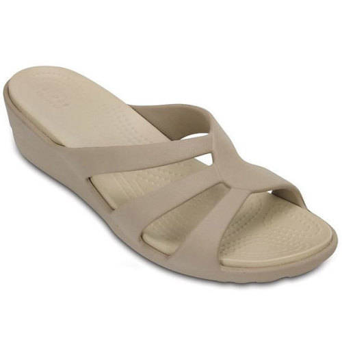 CROCS - Sanrah strappy wedge mushroom/cobblestone