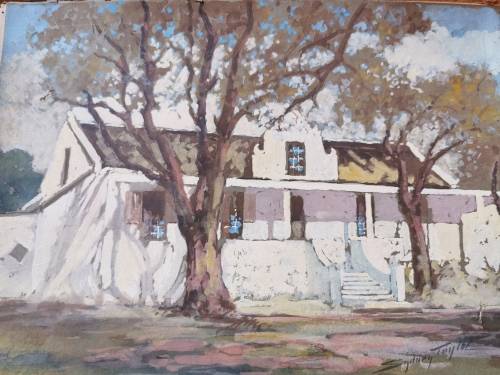 Sydney TAYLOR (1870-1952)  Gouache on paper laid down on board.