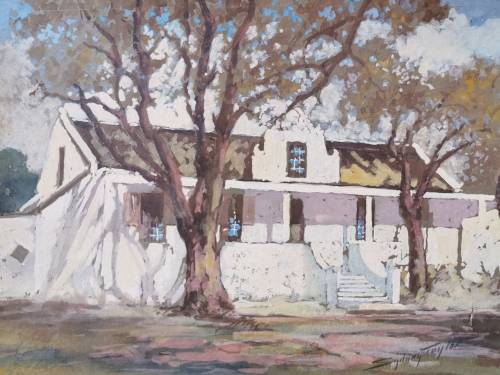 Sydney TAYLOR (1870-1952)  Gouache on paper laid down on board.