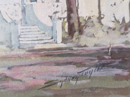 Sydney TAYLOR (1870-1952)  Gouache on paper laid down on board.