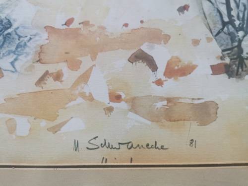 Ulrich SCHWANECKE 1932  2006 "The edge of the Namib" Gallery Value R28 000 1.5 Meter Painting