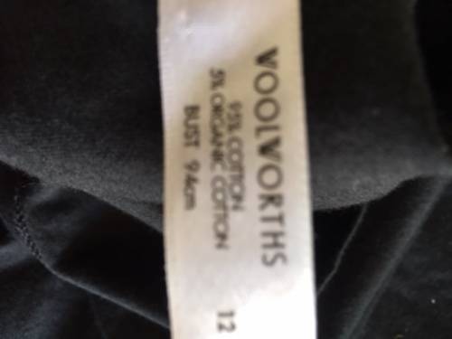 Black longer length stretch t-shirt