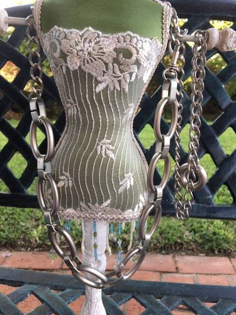 Adjustable Silver Chrome Chain Belt
