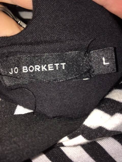 Jo Borkett Black and White Stripe Dress