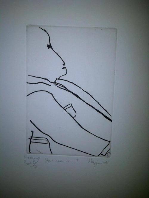 Robert Hodgins etching: