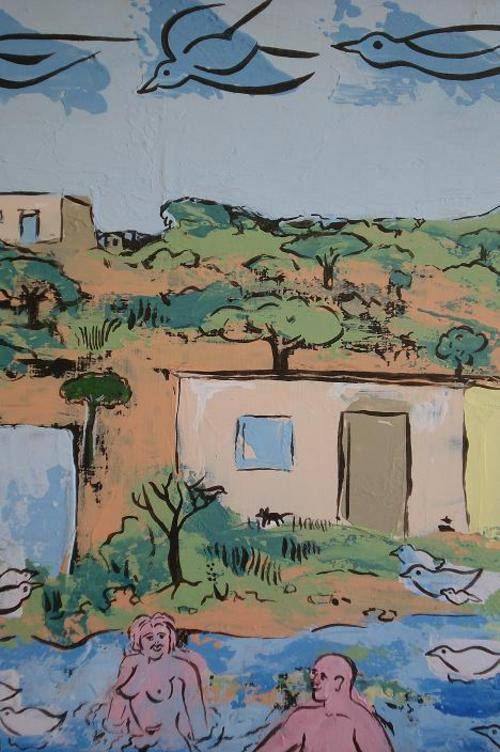 Chris Spies oil on board at CRAZY R1 START!!!!!!!