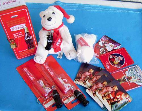 Coca Cola Collection Soft Toys Key Rings Tin ....
