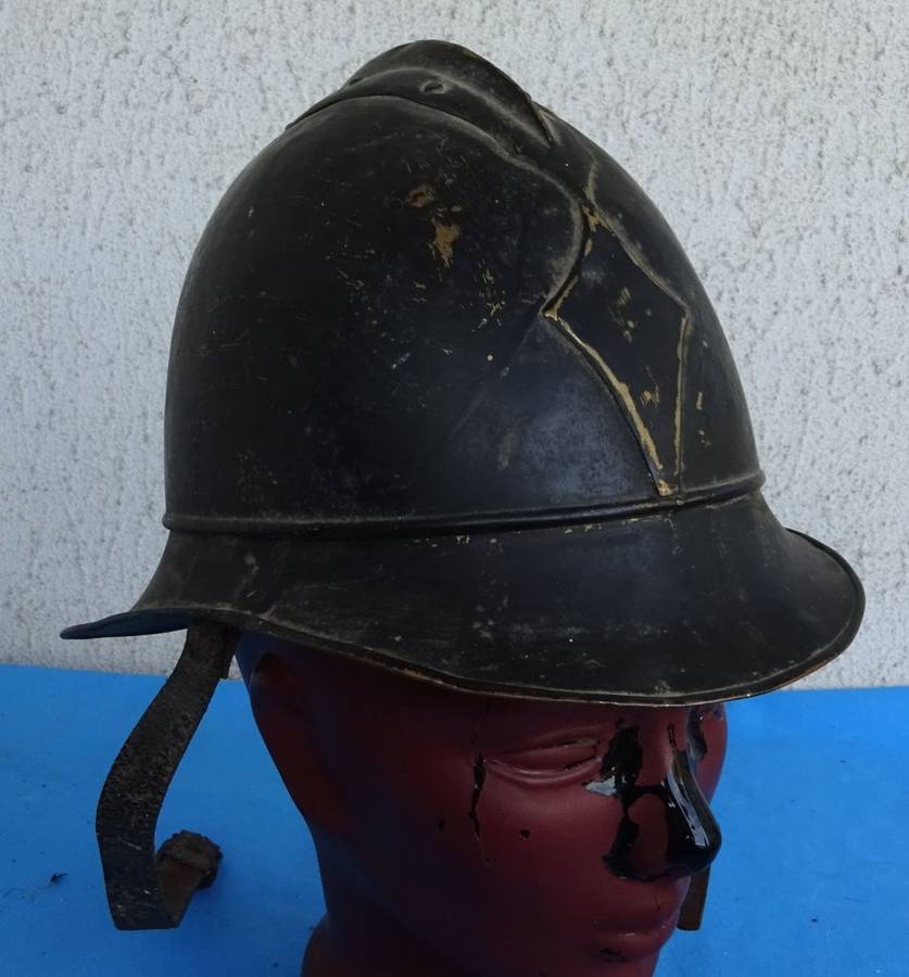 a hundred years old original german fire brigade Brass Helmet (D3/5)