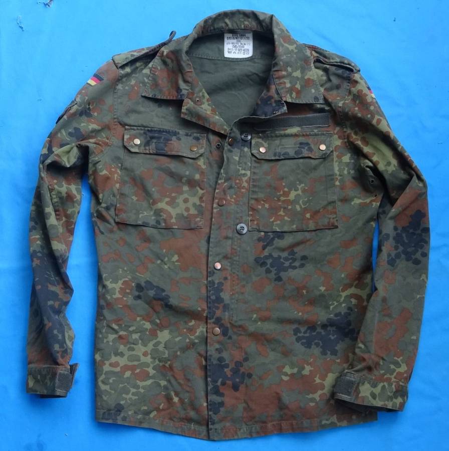 Original German Army Bundeswehr camo Shirt size M (BW size 7) (D3/48)
