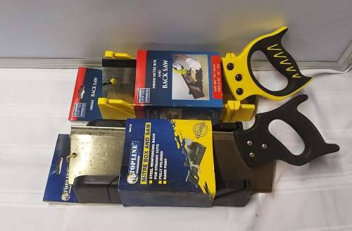 2 x mitre box saws - sold as a lot