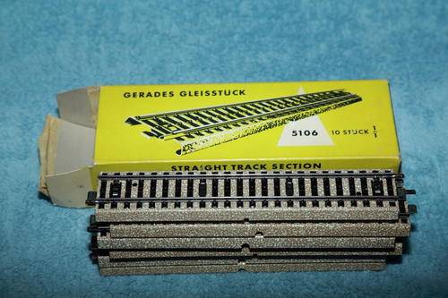 Marklin HO M track full straight No 5106 10 in a box