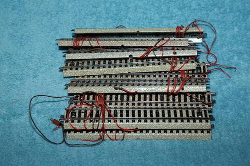 Marklin HO M track full straight No 5106 10 with connection wires solderd
