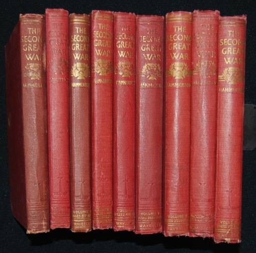 THE SECOND GREAT WAR A STANDARD HISTORY SIR JOHN HAMMERTON 9 VOLUMES