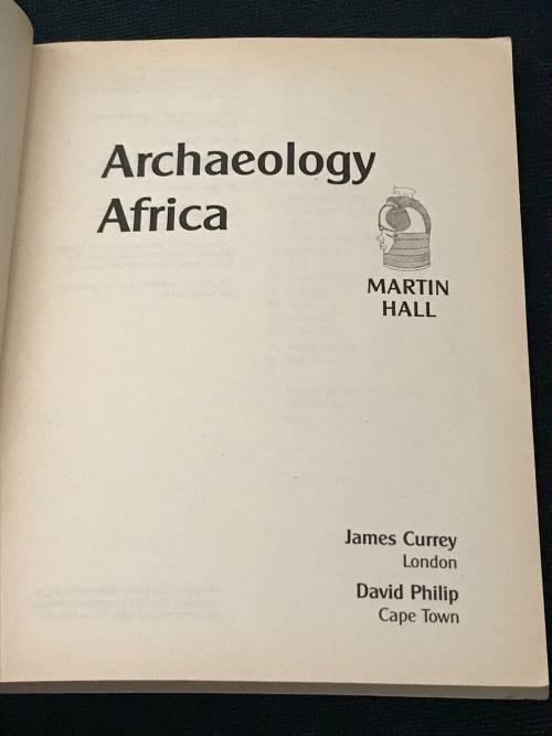 ARCHAEOLOGY AFRICA BY MARTIN HALL