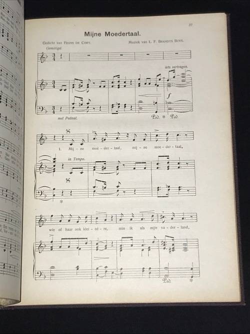 HOLLANDS-AFRIKAANSE LIEDERBUNDEL VERSAMELD DOOR DR.N. MANSVELT 1907