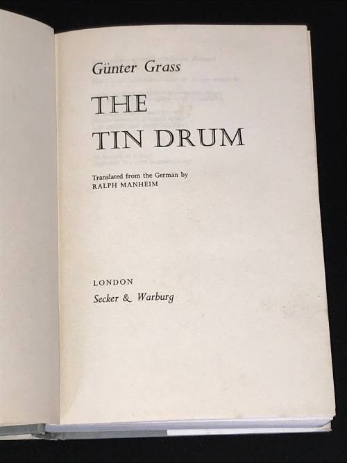THE TIN DRUM BY GUNTHER GRASS 1ST UK EDITION 1962